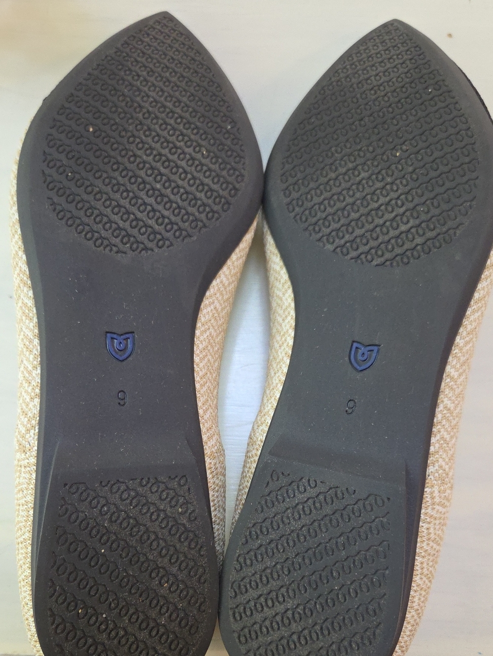 Rothy's The Point Cream Herringbone Pointed Flats - Picture 6 of 11